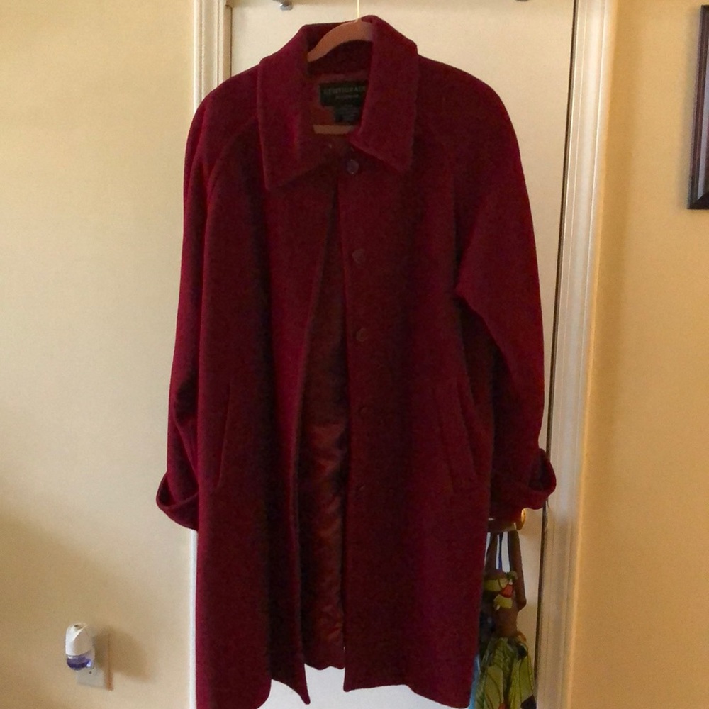 Red wool coat